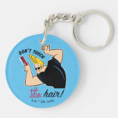 Johnny Bravo Comb - Raak het haar niet aan! Sleutelhanger (Achterkant)