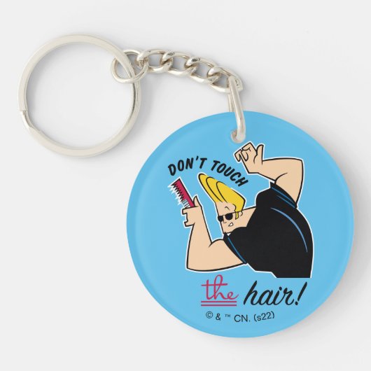 Johnny Bravo Comb - Raak het haar niet aan! Sleutelhanger (Voorkant)