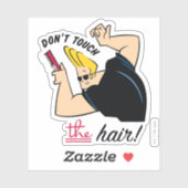 Johnny Bravo Comb - Raak het haar niet aan! Sticker (Vel)