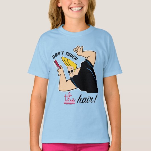 Johnny Bravo Comb - Raak het haar niet aan! T-shirt (Voorkant)