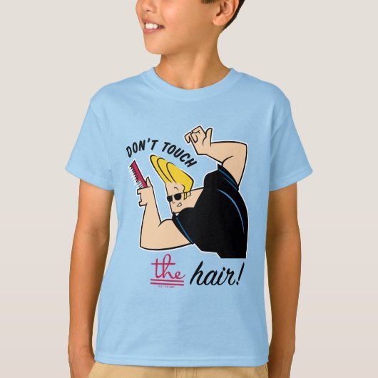Johnny Bravo Comb - Raak het haar niet aan! T-shirt (Voorkant)