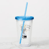 Johnny Bravo Combing Hair Acryl Drinkbeker (Achterkant)