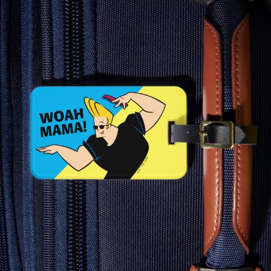 Johnny Bravo Combing Hair Bagagelabel (Voorkant Insitu 4)