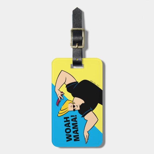 Johnny Bravo Combing Hair Bagagelabel (Voorkant verticaal)