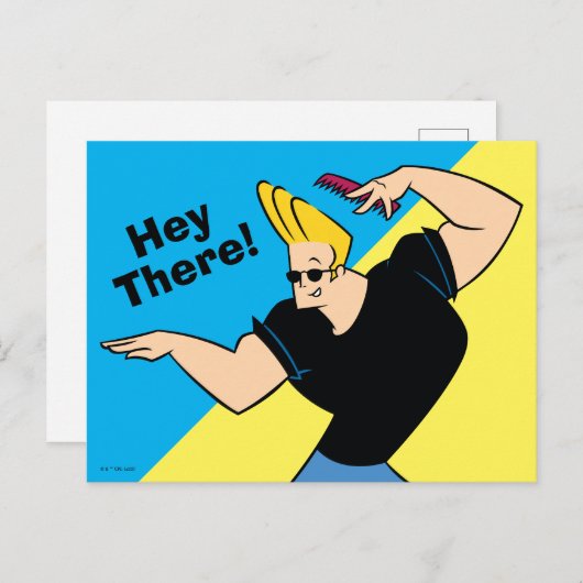 Johnny Bravo Combing Hair Briefkaart (Voorkant / Achterkant)