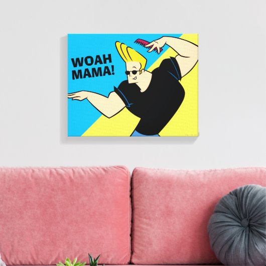 Johnny Bravo Combing Hair Canvas Afdruk (Insitu (Woonkamer))