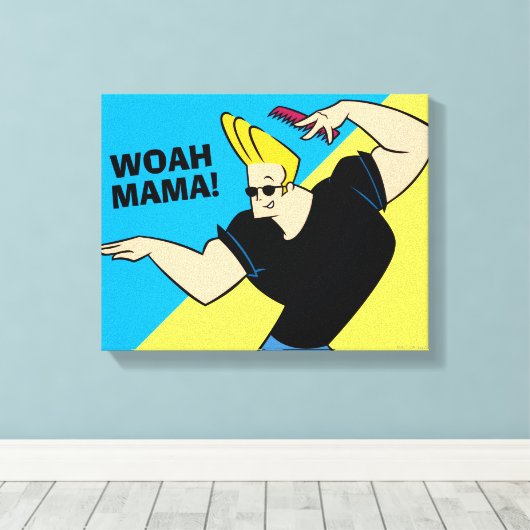 Johnny Bravo Combing Hair Canvas Afdruk (Insitu (Houten vloer))