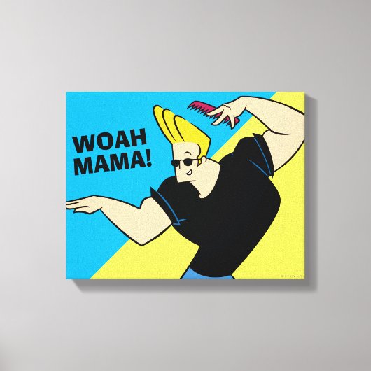 Johnny Bravo Combing Hair Canvas Afdruk (Voorkant)
