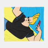 Johnny Bravo Combing Hair Fleece Deken (Voorkant (Horizontaal))
