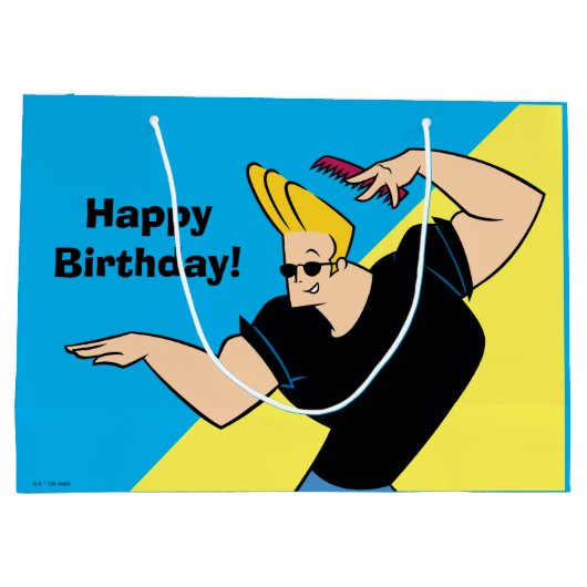 Johnny Bravo Combing Hair Groot Cadeauzakje (Achterkant)