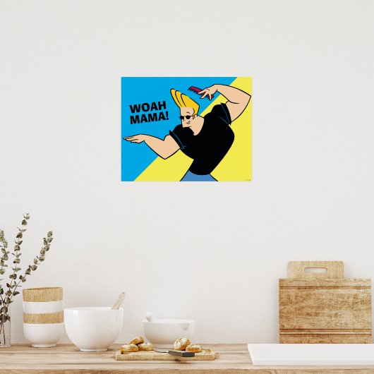 Johnny Bravo Combing Hair Poster (Keuken)