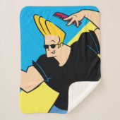 Johnny Bravo Combing Hair Sherpa Deken (Voorkant)
