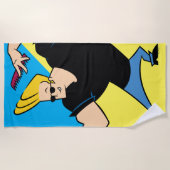 Johnny Bravo Combing Hair Strandlaken (Voorkant)