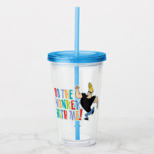 Johnny Bravo, doe de aap met me mee! Acryl Drinkbeker