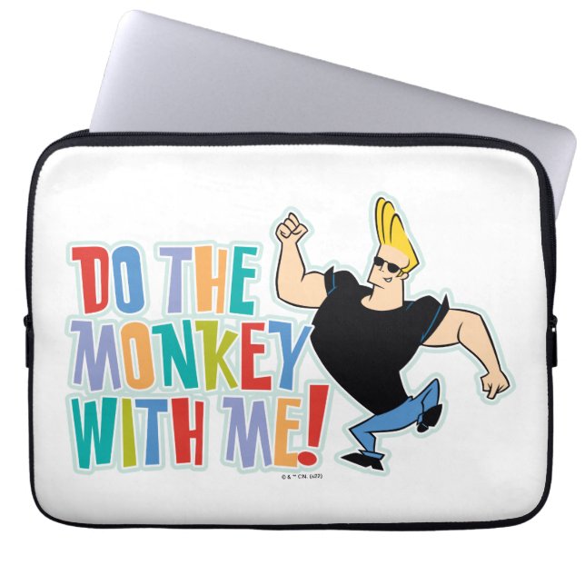 Johnny Bravo, doe de aap met me mee! Laptop Sleeve (Voorkant)
