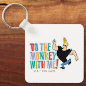 Johnny Bravo, doe de aap met me mee! Sleutelhanger (Voorkant)