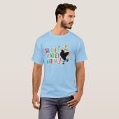Johnny Bravo, doe de aap met me mee! T-shirt (Voorkant volledig)
