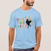 Johnny Bravo, doe de aap met me mee! T-shirt (Voorkant)
