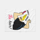 Johnny Bravo Don't Touch The Hair!  Fleece Deken (Voorkant (Horizontaal))