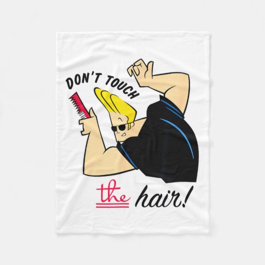 Johnny Bravo Don't Touch The Hair!  Fleece Deken (Voorkant)