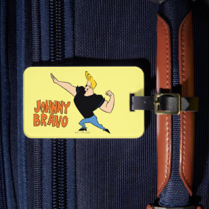 Johnny Bravo Flexing Bagagelabel