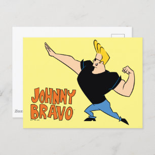 Johnny Bravo Flexing Briefkaart