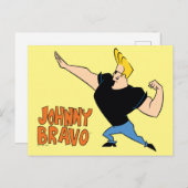 Johnny Bravo Flexing Briefkaart (Voorkant / Achterkant)