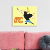 Johnny Bravo Flexing Canvas Afdruk (Insitu (Woonkamer))
