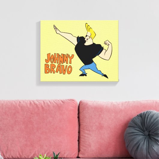 Johnny Bravo Flexing Canvas Afdruk (Insitu (Woonkamer))