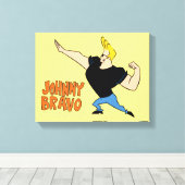 Johnny Bravo Flexing Canvas Afdruk (Insitu (Houten vloer))