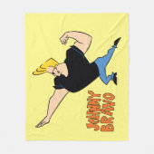 Johnny Bravo Flexing Fleece Deken (Voorkant)