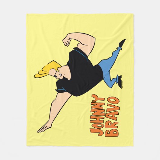 Johnny Bravo Flexing Fleece Deken (Voorkant)