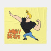 Johnny Bravo Flexing Fleece Deken (Voorkant (Horizontaal))