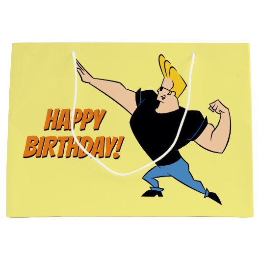 Johnny Bravo Flexing Groot Cadeauzakje (Voorkant)