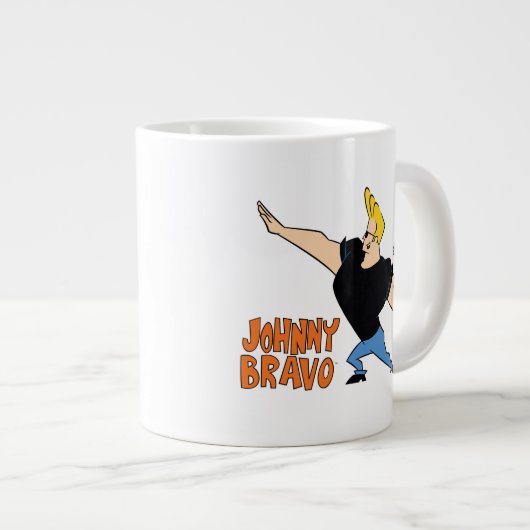 Johnny Bravo Flexing Grote Koffiekop (Voorkant rechts)