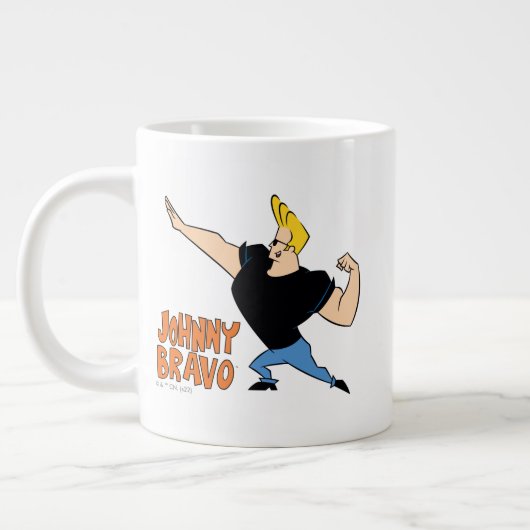 Johnny Bravo Flexing Grote Koffiekop (Links)