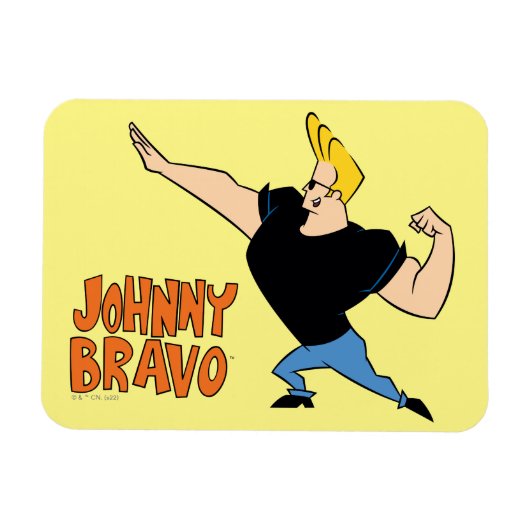 Johnny Bravo Flexing Magneet (Horizontaal)