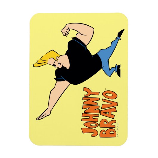 Johnny Bravo Flexing Magneet (Verticaal)