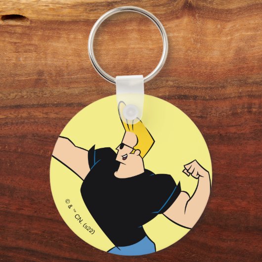 Johnny Bravo Flexing Sleutelhanger (Voorkant)