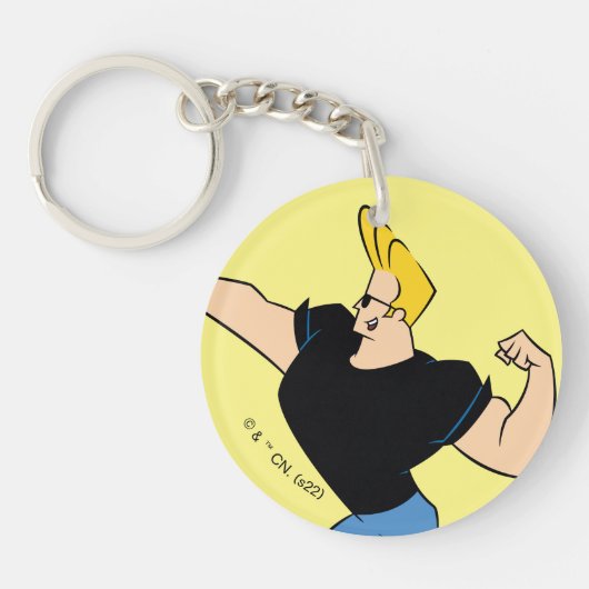 Johnny Bravo Flexing Sleutelhanger (Voorkant)