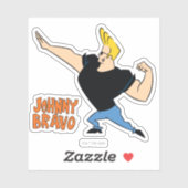 Johnny Bravo Flexing Sticker (Vel)