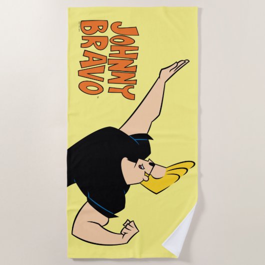 Johnny Bravo Flexing Strandlaken (Voorkant)