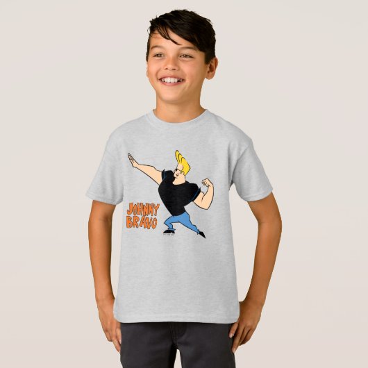 Johnny Bravo Flexing T-shirt (Voorkant volledig)