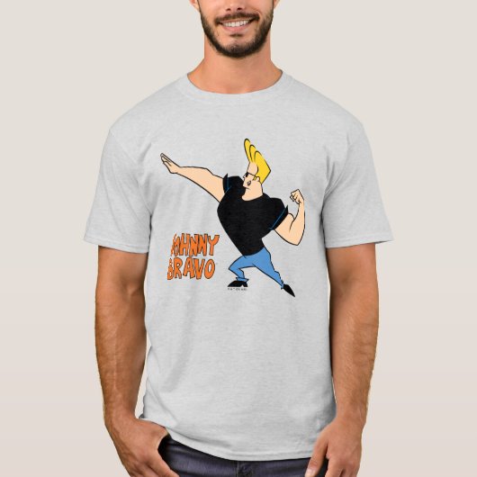 Johnny Bravo Flexing T-shirt (Voorkant)