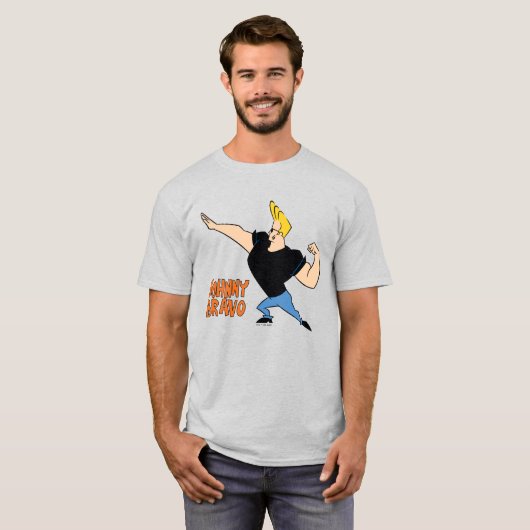 Johnny Bravo Flexing T-shirt (Voorkant volledig)
