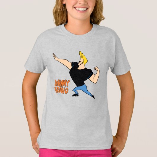 Johnny Bravo Flexing T-shirt (Voorkant)