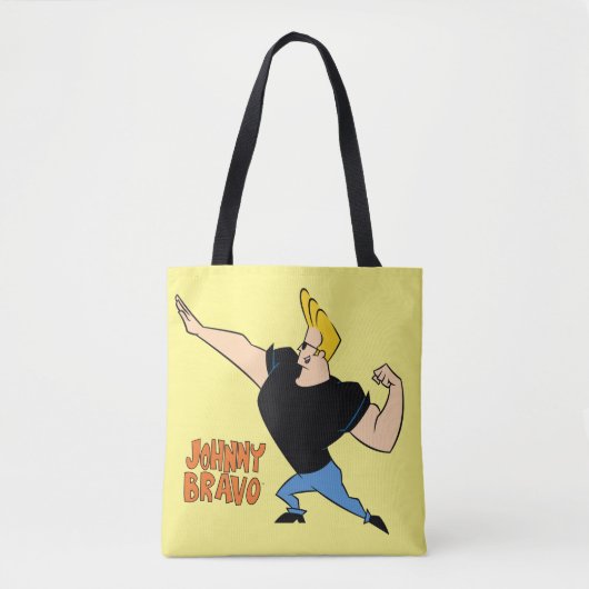 Johnny Bravo Flexing Tote Bag (Voorkant)