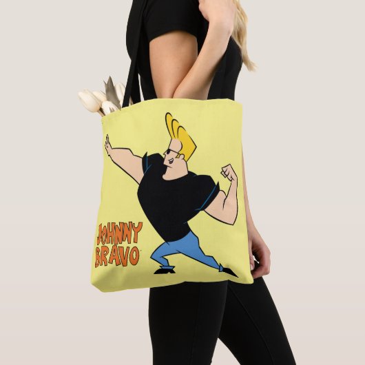 Johnny Bravo Flexing Tote Bag (Dichtbij)