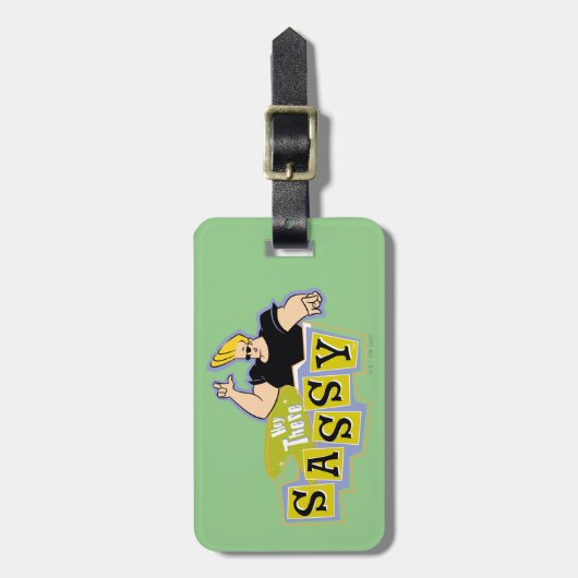 Johnny Bravo - Hey Daar Sassy Bagagelabel (Voorkant verticaal)