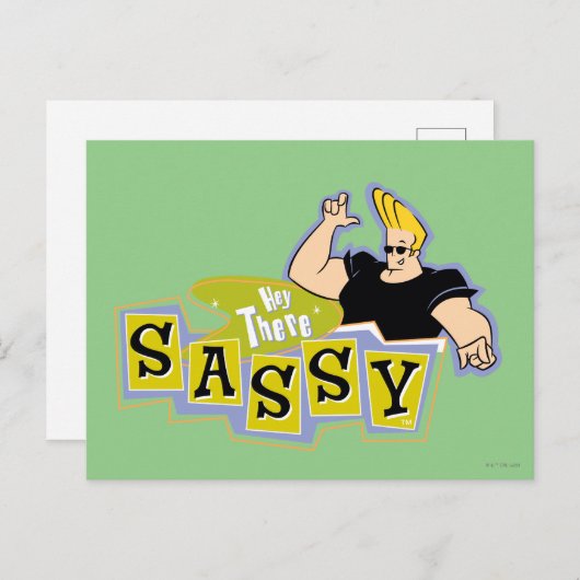 Johnny Bravo - Hey Daar Sassy Briefkaart (Voorkant / Achterkant)